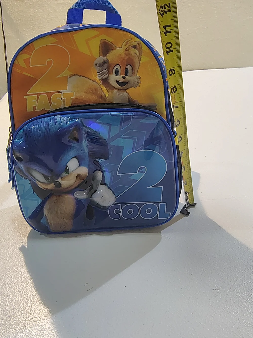 Sonic 2 Cool Blue and Yellow Kids Small Backpack
